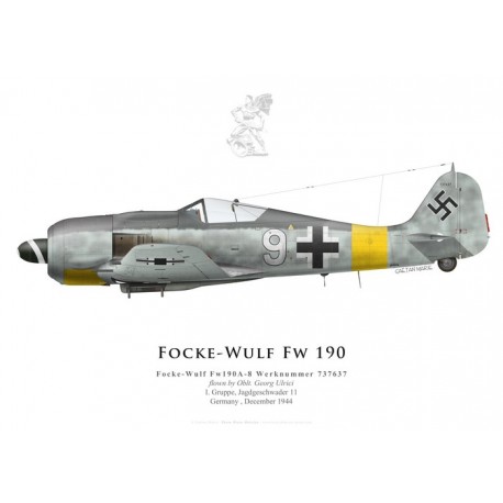 Focke-Wulf Fw 190A-8 737637, Oblt Georg Ulrici, I./JG 11, décembre 1944