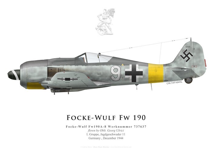 Focke-Wulf Fw 190A-8, Oblt. Georg Ulrici, I./JG 11, December