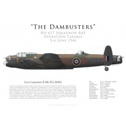 Avro Lancaster Mk III LM482, S/L "Les" Munro, No 617 Squadron RAF, Operation Taxable, 5/6 juin 1944