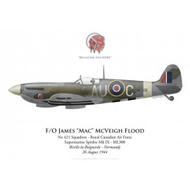 Spitfire Mk IX, F/O James Flood, No 421 Squadron, Royal Canadian Air Force, Normandy, 26 August 1944