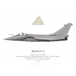 Print du Dassault Rafale C102, ECE 5/330 "Côte d'Argent", BA 118 Mont-de-Marsan, 2008