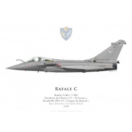 Print du Dassault Rafale C106, EC 1/7 "Provence", SPA 15 "Casque de Bayard", BA 113 Saint-Dizier, 2008