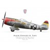 P-47D Thunderbolt, Maj. Howard Park, 513th Fighter Squadron, 406th Fighter Group, France, 1945