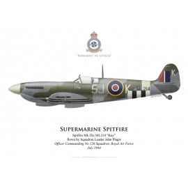 Spitfire Mk IXc, S/L John Plagis, OC No 126 Squadron, Royal Air Force, juillet 1944