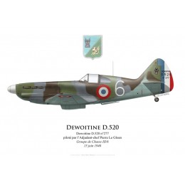 Dewoitine D.520, ADC Pierre Le Gloan, Groupe de Chasse III/6, 15 juin 1940