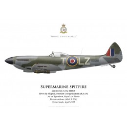 Supermarine Spitfire Mk XVIe, F/L George Roberts (RAAF), No 66 Squadron, Royal Air Force, April 1945