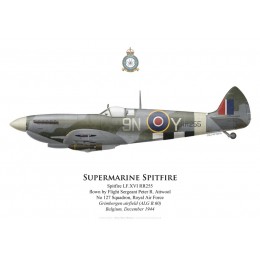 Spitfire Mk XVI, F/S Peter Attwool, No 127 Squadron, Royal Air Force, Grimbergen, Belgique, décembre 1944