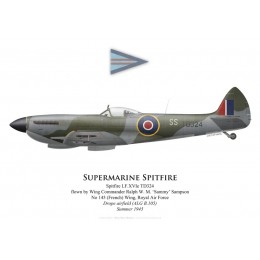 Supermarine Spitfire Mk XVI, W/C 'Sammy' Sampson, No 145 (French) Wing, Royal Air Force, Germany, summer 194