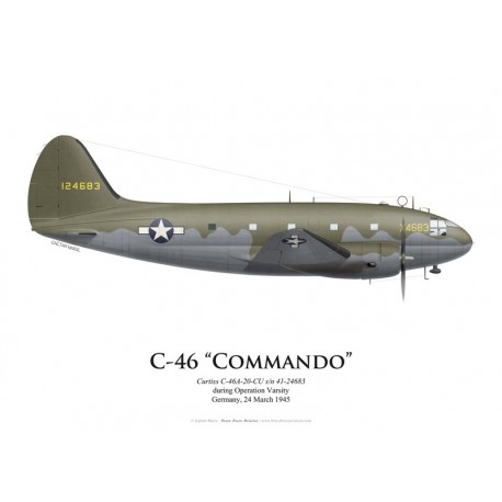 Curtiss C-46A Commando 41-24683, Opération Varsity, Allemagne, 24 mars 1945