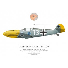 Bf 109E-3, Oblt. Heinz Bär, 1./JG 51, septembre 1940
