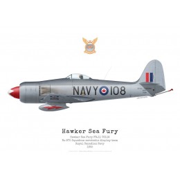 Hawker Sea Fury FB.11, TG118, patrouille acrobatique du No 870 Squadron, Royal Canadian Navy, 1952