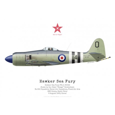 Hawker Sea Fury FB.11 WJ232, Lt "Hoagy" Carmichael, No 802 NAS, Korea, 8 August 1952