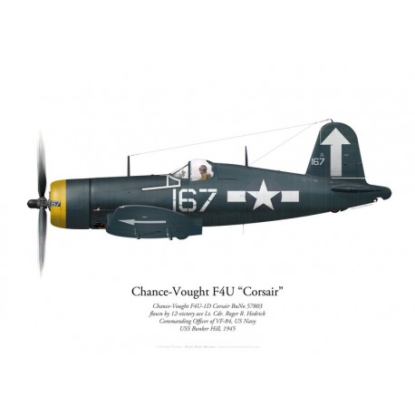 F4U-1D Corsair, Lt. Cdr. Roger Hedrick, CO VF-84, USS Bunker Hill, 1945 -  Bravo Bravo Aviation