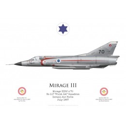 Dassault Mirage IIICJ n°70, No 117 “First Jet” Squadron, armée de l'air israélienne, 1967