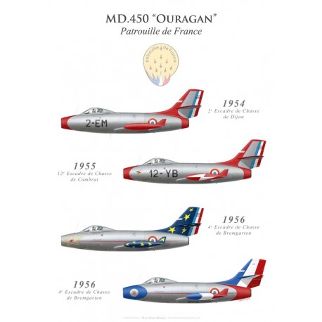 La Patrouille de France sur Dassault Ouragan (1954-1956)