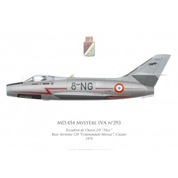 Mystère IVA n°293, Escadron de Chasse 2/8 “Nice”, Base Aérienne 120 Cazaux, 1979
