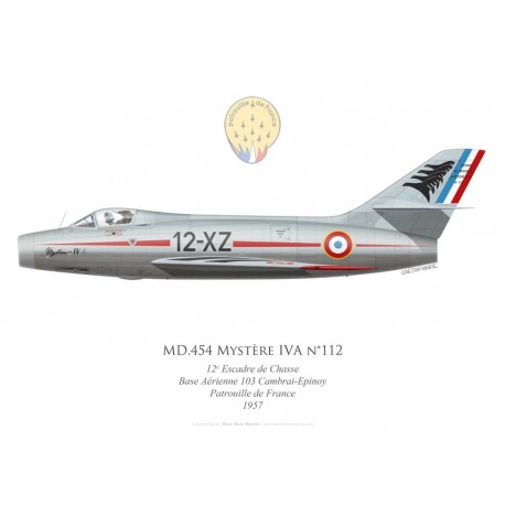 MD.454 Mystère IVA n°112, 12e Escadre de Chasse, Base Aérienne 103 Cambrai-Epinoy, Patrouille de France 1957