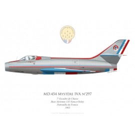 Mystère IVA No 297, Patrouille de France 1963, 7e Escadre de Chasse, French air force, Nancy-Ochey airbase
