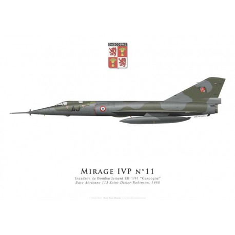 Mirage IVP, Escadron de Bombardement 1/91 “Gascogne”, French air force, 1988