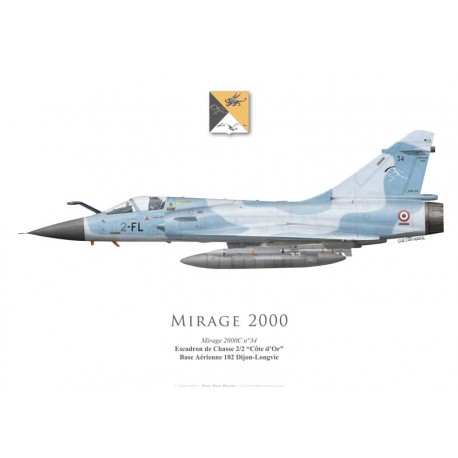 Hogan Wings – Mirage 2000-5 – échelle 1:200 – EC 2/2 Côte D'Or – BA 102 Dijon 2004 – Figurine Avion De Chasse
