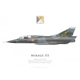 Mirage IIIB n°201, Escadron de Chasse 2/2 "Côte d’Or", Base Aérienne 102 Dijon-Longvic