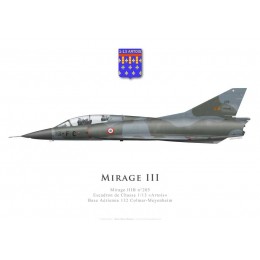 Mirage IIIB n°205, Escadron de Chasse 1/13 «Artois», Base Aérienne 132 Colmar-Meyenheim