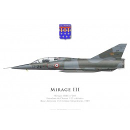 Mirage IIIBE n°268, Escadron de Chasse 1/13 «Artois», Base Aérienne 132 Colmar-Meyenheim, 1989