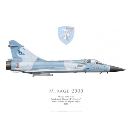 Mirage 2000C n°10, EC 1/2 "Cigognes", BA 102 Dijon-Longvic, 1984