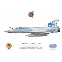 Maquette Avion Mirage 2000-5 EC 2/2 Côte D'Or - Échelle 1:200 - BA 102 Dijon 2004 - Collection Hogan Wings