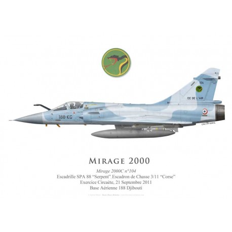 Mirage 2000C n°104, EC 3/11 “Corse”, Base Aérienne 188 Djibouti, 2011