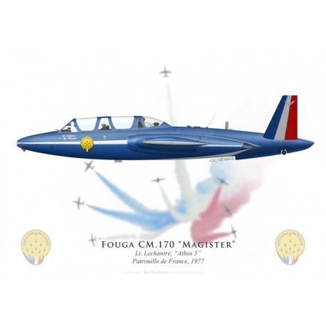 Fouga Magister Athos 5 Patrouille De France 1977 Bravo Bravo Aviation