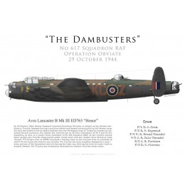 Lancaster Mk III, F/L Oram, No 617 Squadron RAF, Operation Obviate, 29 October 1944