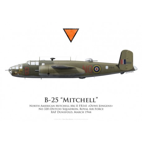 North American Mitchell Mk II FR141 "Ouwe Jongens", No 320 (Dutch) Squadron, Royal Air Force, 1944