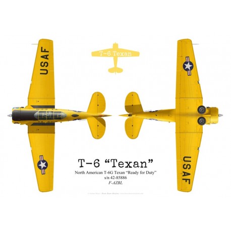 F-AZBL by G. Marie Print North American T-6G Texan "Ready for Duty" 
