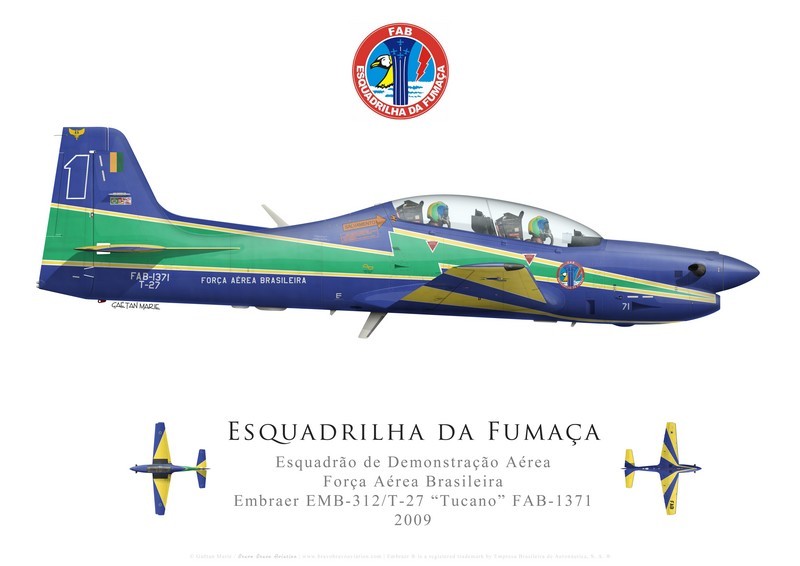 Dueto de Tucanos T-27 Esquadrilha da Fumaça 07/09/2011 