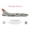 F-8E Crusader, Cdr Harold Marr & Lt(jg) Phil Vampatella, VF-211 “Fighting Checkmates”, USS Hancock, juin 1966