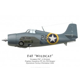 F4F-4 Wildcat, VF-41, USS Ranger, Operation Torch, 1942
