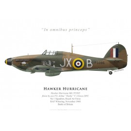 Hawker Hurricane Mk I, F/L Arthur Clowes DFC, No 1 Squadron, Royal Air Force, November 1940