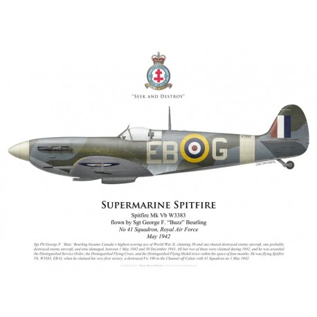 Spitfire Mk Vb, Sgt George "Buzz" Beurling, No 41 Squadron, Royal Air Force, mai 1942