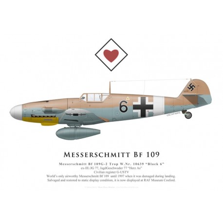 Messerschmitt Bf 109G-2 Trop, "Black 6", G-USTV, RAF Museum Cosford