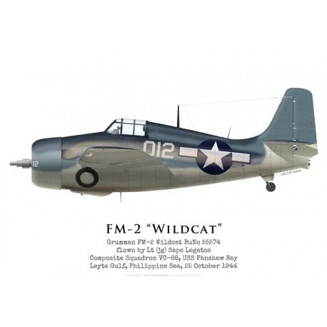 Grumman FM-2 Wildcat, Lt(jg) Sape Legatos, VC-68, USS Fanshaw Bay, octobre 1944