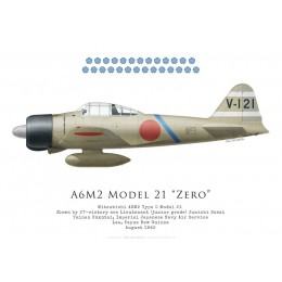 Mitsubishi A6M2 Model 21 Zero, Lt Junichi Sasai, Tainan Kokutai, Lae, août 1942