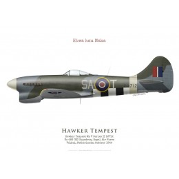 Hawker Tempest V EJ712, No 486 (NZ) Squadron, Royal Air Force, Volkel, 1944