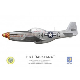 P-51K Mustang "Nooky Booky IV", Maj. "Kit" Carson, 362nd Fighter Squadron, 357th Fighter Group