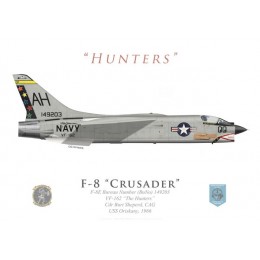 F-8E Crusader, VF-162 “The Hunters”, Cdr Burt Sheperd, CAG USS Oriskany, 1966