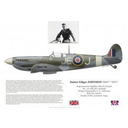 W/C Johnnie Johnson, Spitfire Mk IX, No 127 (RCAF) Wing, 1945