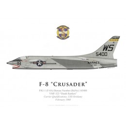 F-8A Crusader, VMF-323 “Death Rattlers”, USS Oriskany, Fevrier 1960