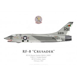RF-8A Crusader, VMCJ-1 “Golden Hawks”, MCAS Iwukani, Japon, February 1963