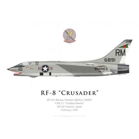 RF-8A Crusader, VMCJ-1 “Golden Hawks”, MCAS Iwukani, Japon, février 1963