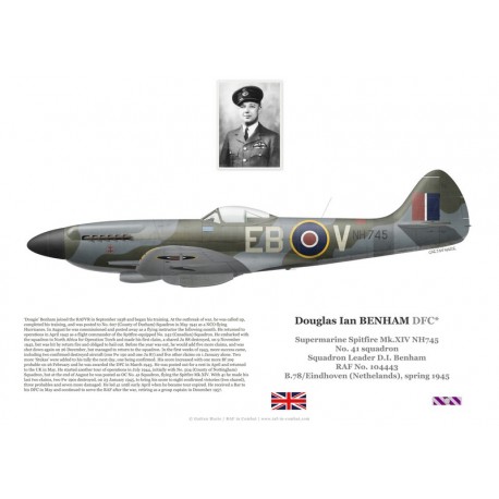 S/L Douglas Benham, Spitfire Mk XIV NH745, No 41 Squadron, 1945